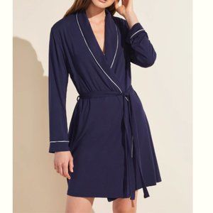 NWOT EBERJEY Gisele Robe Navy/Ivory Sz Large